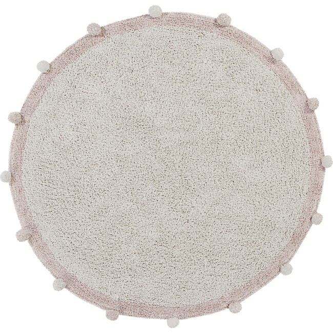 Bubbly Round Washable Rug, Natural & Vintage Nude