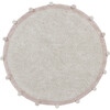 Bubbly Round Washable Rug, Natural & Vintage Nude - Rugs - 1 - thumbnail