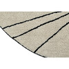 Trace Round Washable Rug, Beige & Black - Rugs - 3