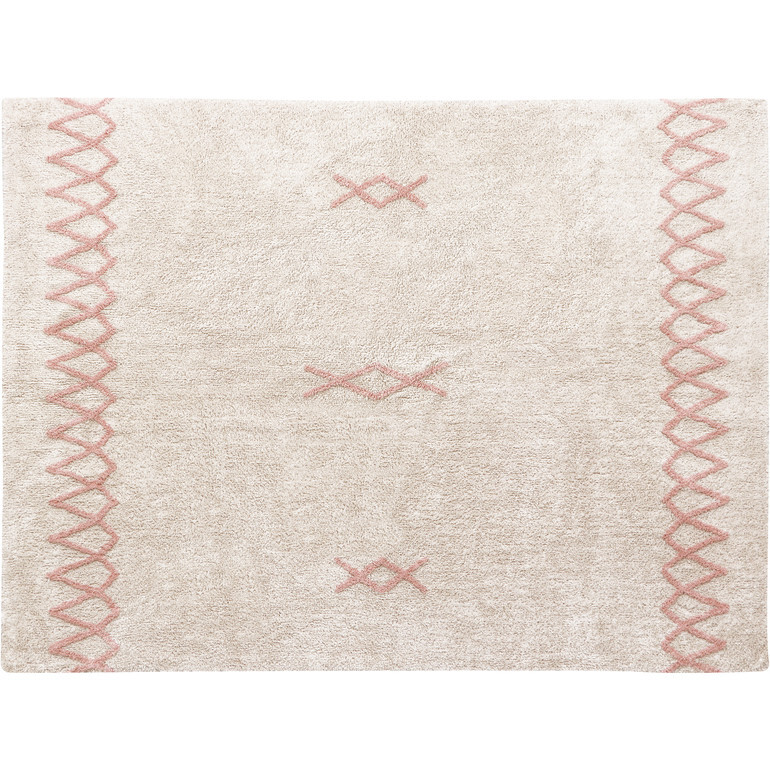 Atlas Rectangular Washable Rug, Natural & Vintage Nude - Rugs - 1
