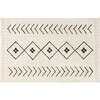 Bereber Rhombs Rectangular Washable Rug, Natural & Grey - Rugs - 1 - thumbnail