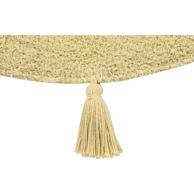 You'Re My Sunshine Tufted Round Rug With Tassels, Light Yellow - Rugs - 4