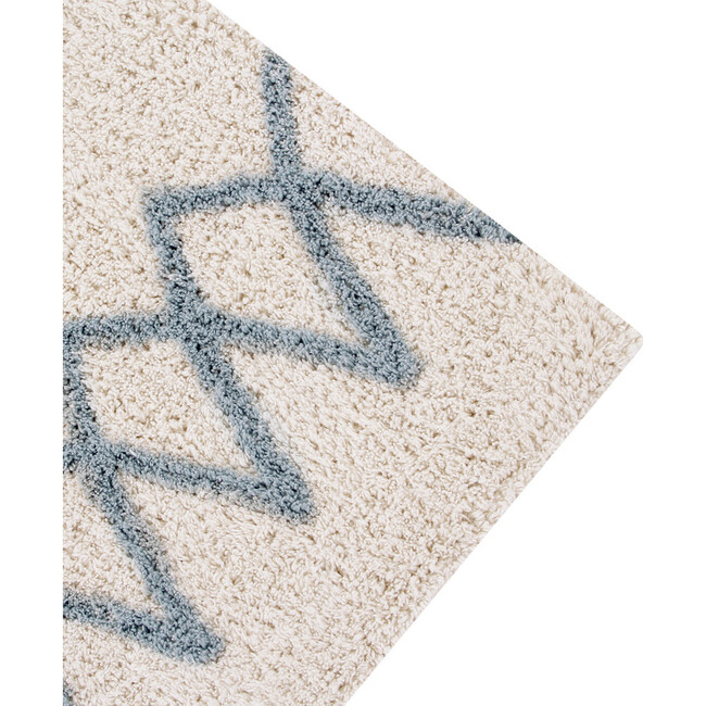 Atlas Rectangular Washable Rug, Natural & Vintage Blue - Rugs - 3