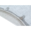 Bubbly Round Rug With Pom Poms, Soft Blue & Grey - Rugs - 4