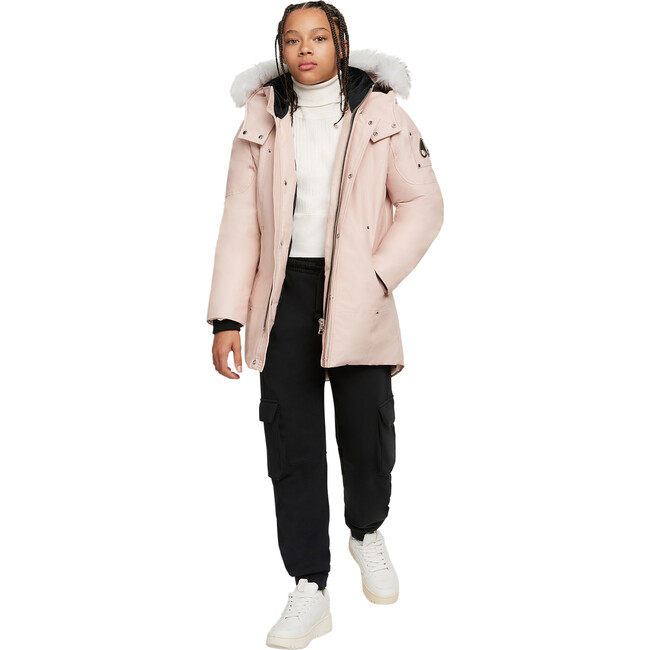 Unisex Parka with Shearling Hood, Pink