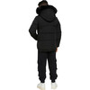 Unisex 3Q Jacket with Shearling Hood, Black 2 - Coats - 2