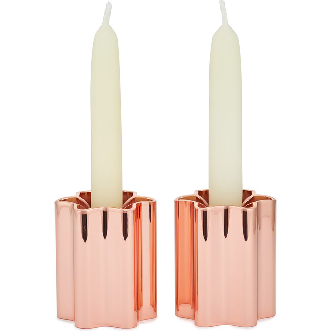 Candle Holders, Rose Gold