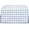 Maisonette x Namesake Crawford Gliding Ottoman, Blue Gingham - Ottomans - 4