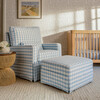 Maisonette x Namesake Crawford Gliding Ottoman, Blue Gingham - Ottomans - 11