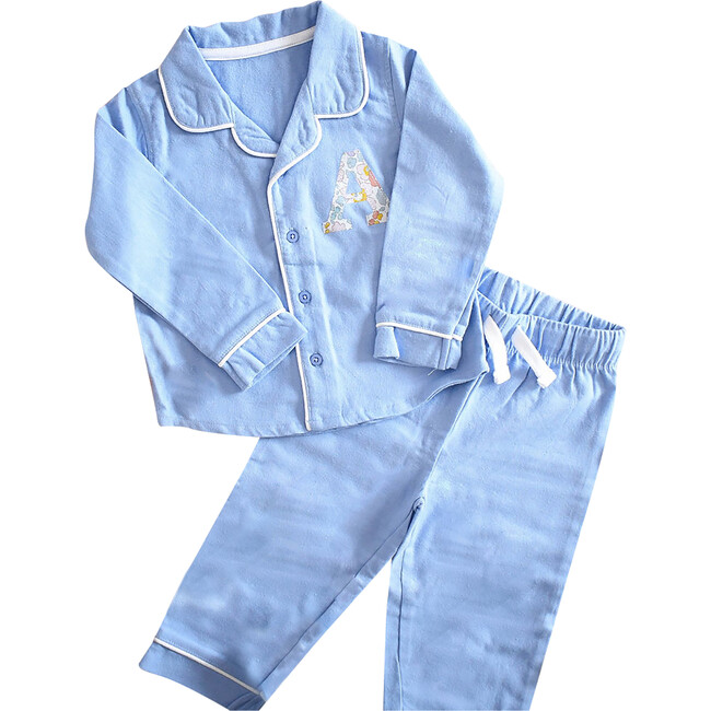 Liberty of London Children's Personalised Classic Pyjamas, Blue