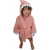 Shark Small Cotton Baby Bathrobe, Pink - Bathrobes - 1 - thumbnail