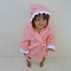 Shark Small Cotton Baby Bathrobe, Pink - Bathrobes - 2