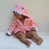 Shark Small Cotton Baby Bathrobe, Pink - Bathrobes - 3