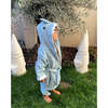 Shark Small Cotton Baby Bathrobe, Blue - Bathrobes - 3