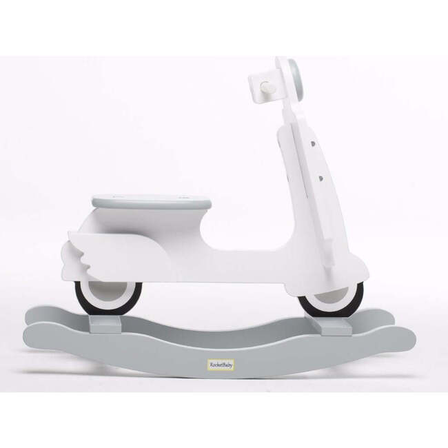 Rocking Toy Scooter, Diamond White & Grey - Rockers - 2