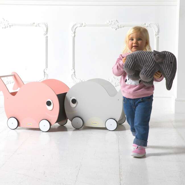 Toddler Whale Push Toy & Toy Storage, Mercure Grey - Push & Pull - 3