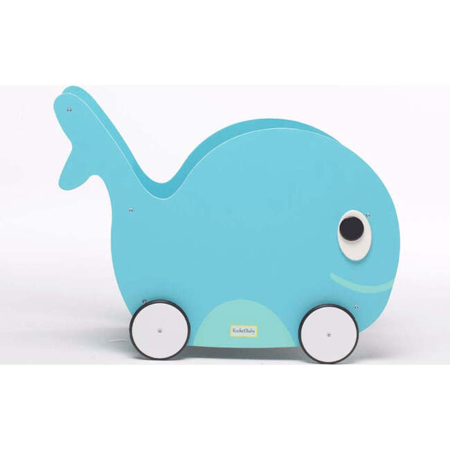 Toddler Whale Push Toy & Toy Storage, Summer Green - Push & Pull - 2