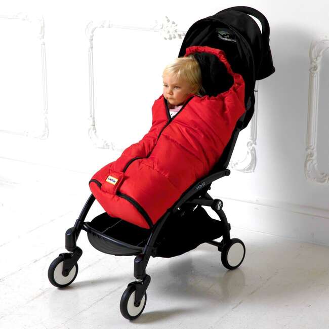 Stroller Footmuff Igloo With Detachable Bottom, Red Molten Lava - Stroller Accessories - 3
