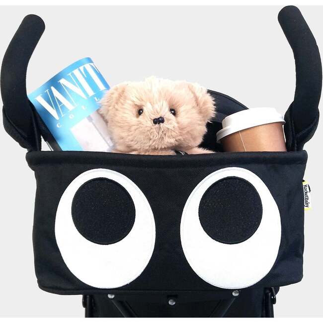Eyes Stroller Organizer Bag, Black & White - Stroller Accessories - 3