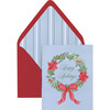 Poinsettia Wreath Folded Greeting Card Set - Paper Goods - 1 - thumbnail
