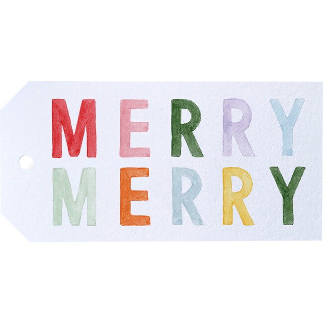 Merry Merry Colorblock Gift Tag Set