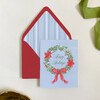 Poinsettia Wreath Folded Greeting Card Set - Paper Goods - 3