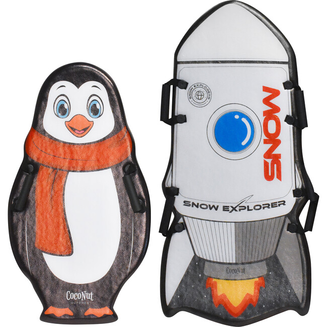 Penguin & Rocket Ship Foam Sleds Bundle