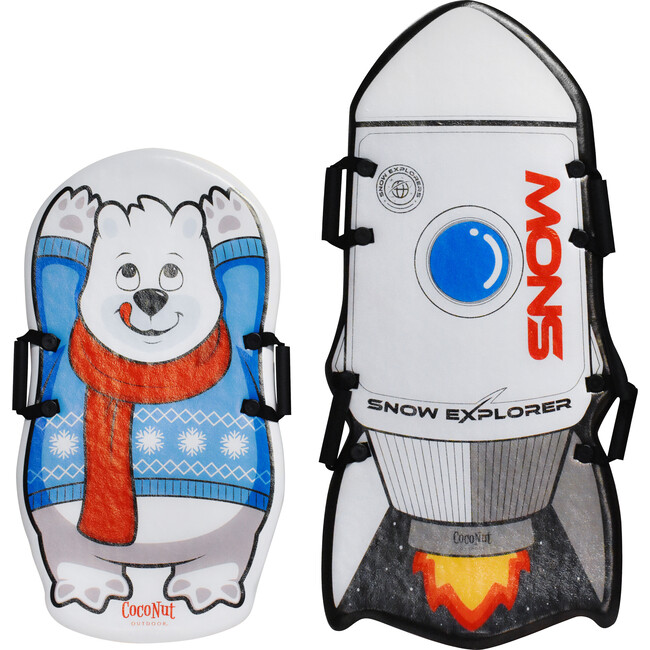 Polar Bear & Rocket Ship Foam Sleds Bundle