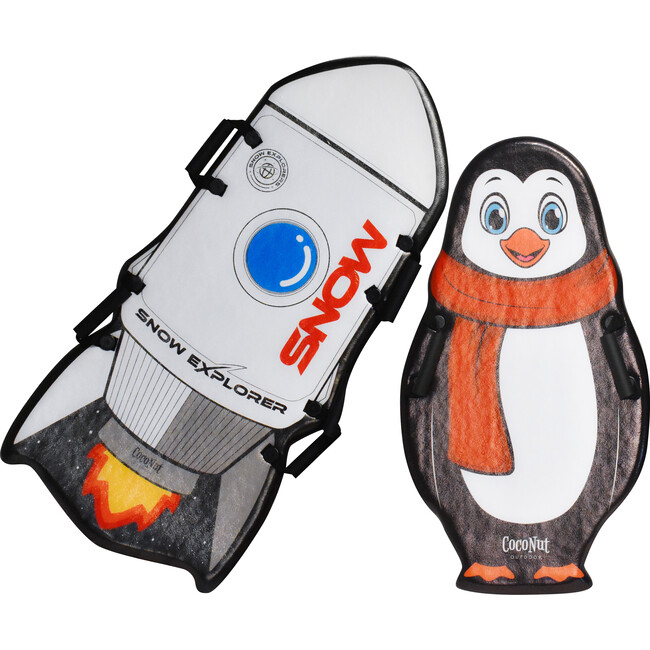 Penguin & Rocket Ship Foam Sleds Bundle - Sleds - 2