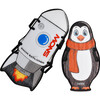 Penguin & Rocket Ship Foam Sleds Bundle - Sleds - 2