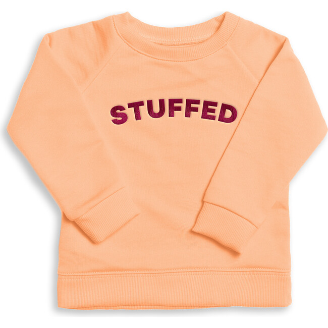The Organic Embroidered Pullover Sweatshirt, Orange Burst Stuffed