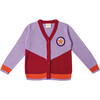 Sky Is The Limit Embroidered Cardigan Sweater, Burgundy & Lilac - Sweaters - 1 - thumbnail
