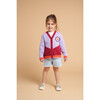 Sky Is The Limit Embroidered Cardigan Sweater, Burgundy & Lilac - Sweaters - 2
