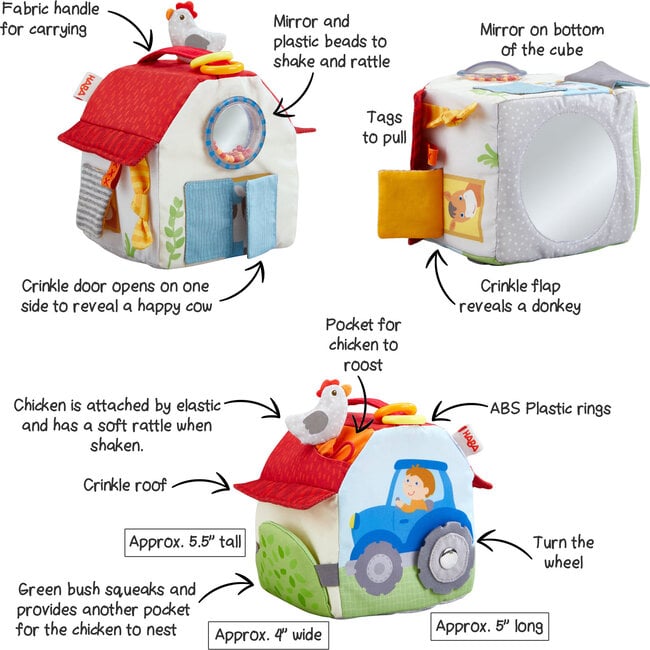 Farmyard Play Cube - Developmental Toys - 6