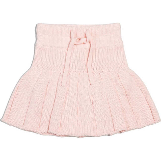 Tennis Pleated Drawstring Yoke Mini Skirt, Pink