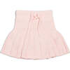 Tennis Pleated Drawstring Yoke Mini Skirt, Pink - Skirts - 1 - thumbnail