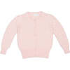 Popcorn Knit Long Sleeve Ribbed Cuff Cardigan, Blush - Cardigans - 1 - thumbnail