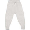 Ribbed Cuff Elasticated Waist Baby Pants, Stone - Pants - 1 - thumbnail