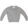 Fisherman Braided Knit Ribbed Neck Jumper, Oxford Grey - Sweaters - 1 - thumbnail