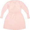 Angel Knit Round Neck Long Puff Sleeve Dress, Blush - Dresses - 1 - thumbnail