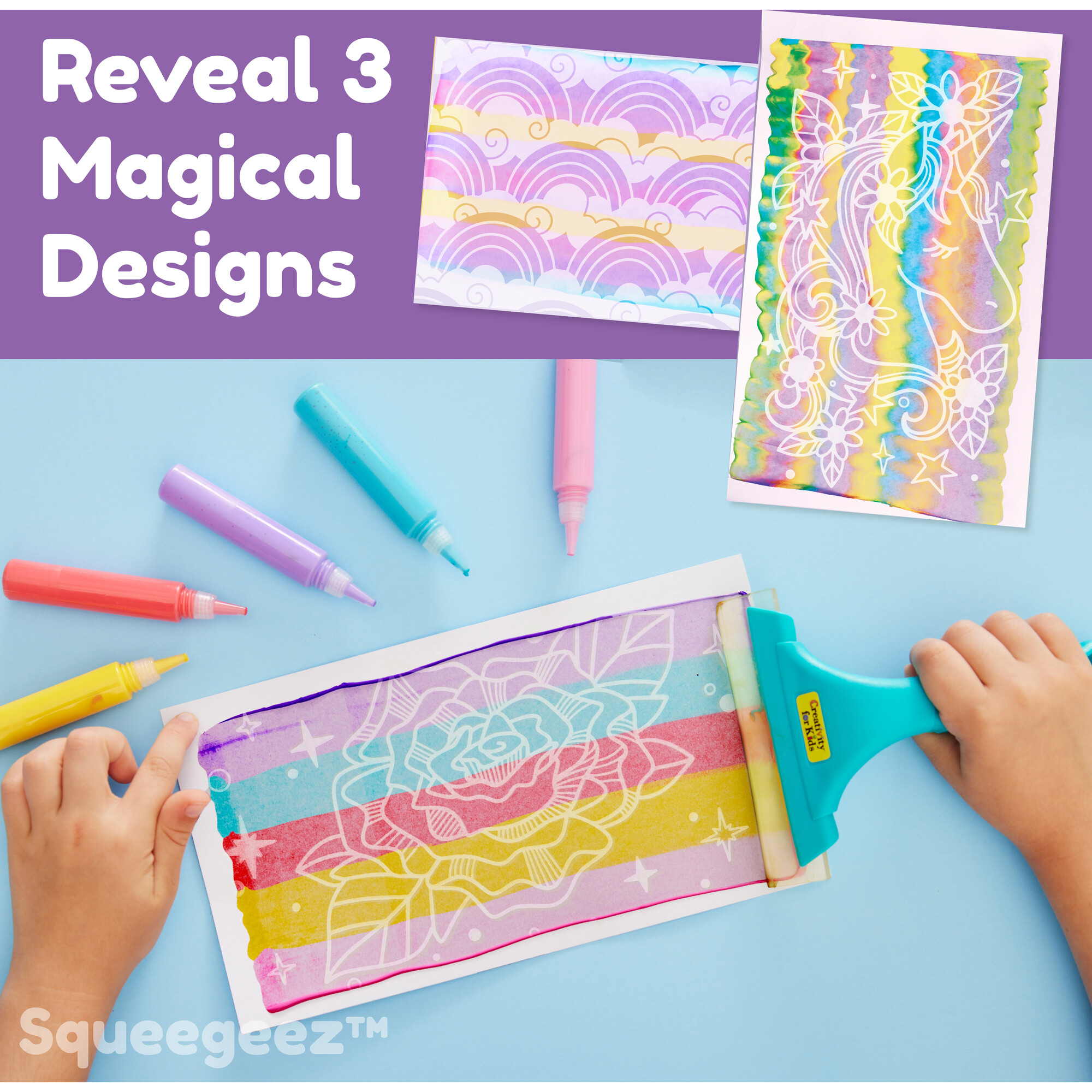 Creativity For Kids Squeegeez Magic Reveal Art Unicorn : Target