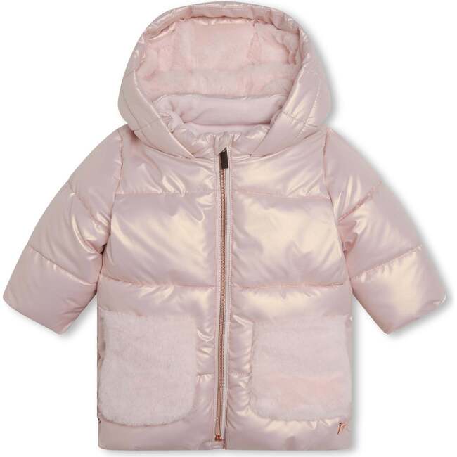 Hooded Puffer Coat, Pink