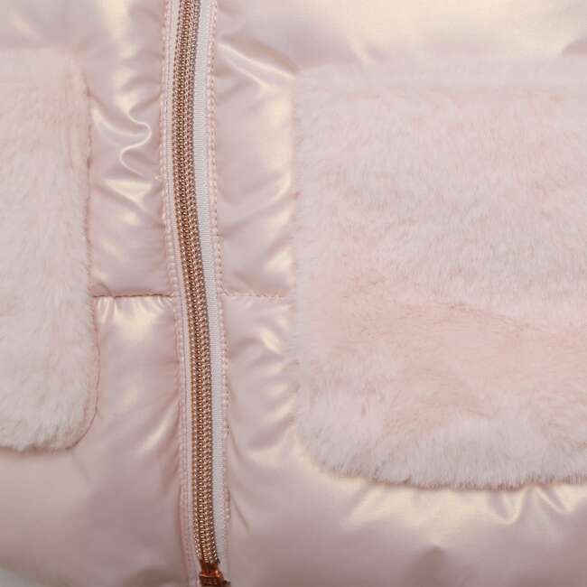 Hooded Puffer Coat, Pink - Coats - 2