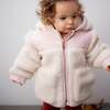 Colorblock Fleece Jacket, Ivory - Jackets - 2