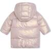 Hooded Puffer Coat, Pink - Coats - 3