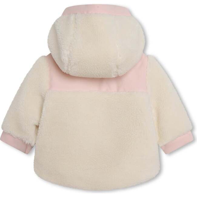 Colorblock Fleece Jacket, Ivory - Jackets - 4