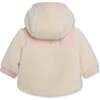 Colorblock Fleece Jacket, Ivory - Jackets - 4