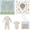 Onesie, Playsuit & Blanket Gift Set, Blue Carre In Bloom, Carre Hot Air Balloons - Mixed Gift Sets - 1 - thumbnail