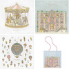 Trio Carre 100 x 100 cm Blanket Set, Monceau Mansion, Hot Air Balloons & Carousel Pink - Swaddles - 1 - thumbnail