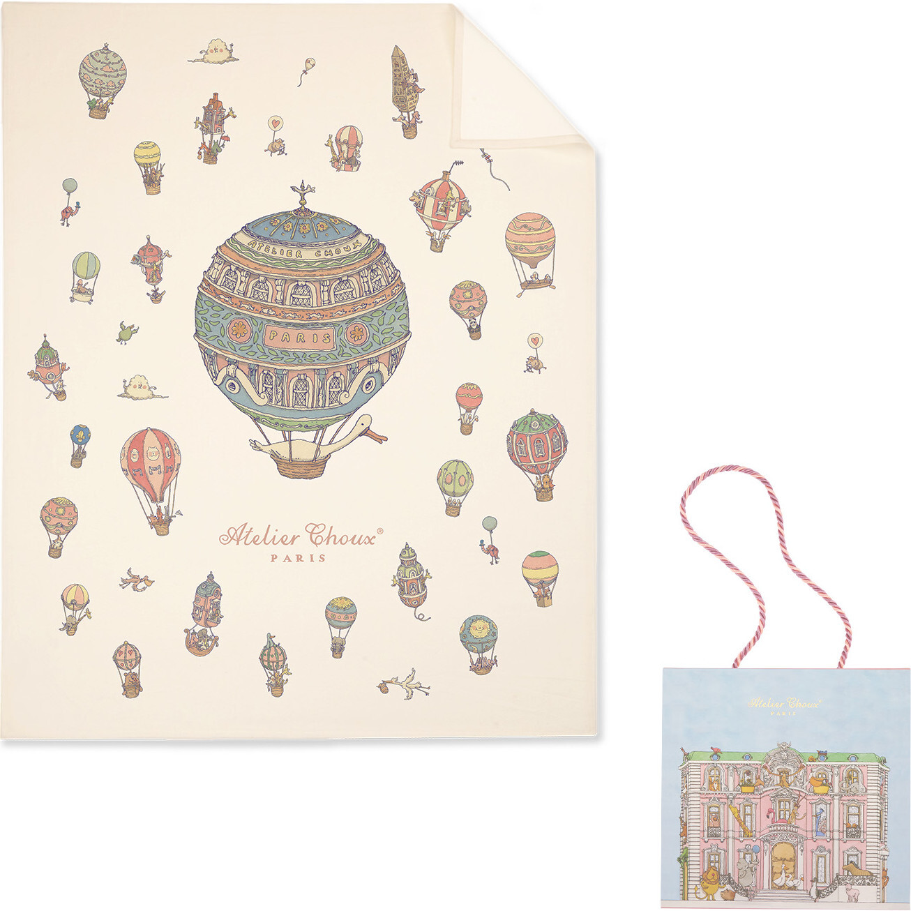 Cashmere 100 x 80 cm Blanket, Hot Air Balloons - Blankets - 1